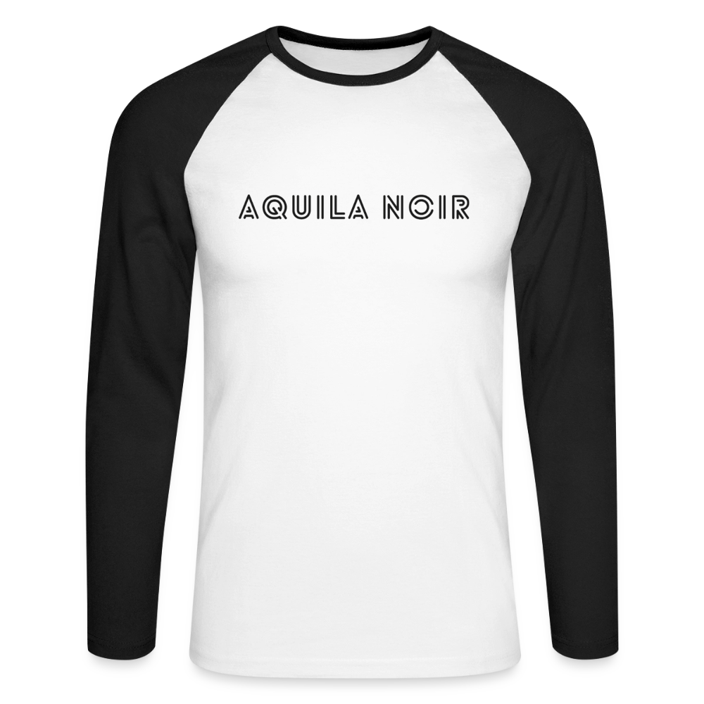 Vintage Baseball Longsleeve (Onyx) - Weiß/Schwarz