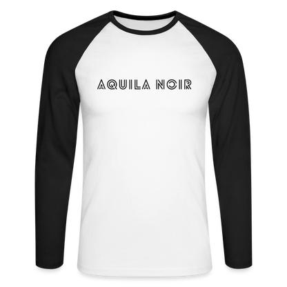 Vintage Baseball Longsleeve (Onyx) - Weiß/Schwarz