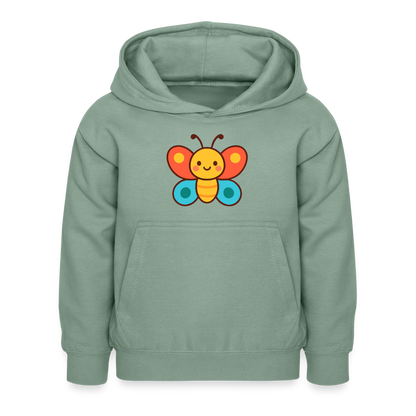 Butterfly Kids Hoodie - Graugrün