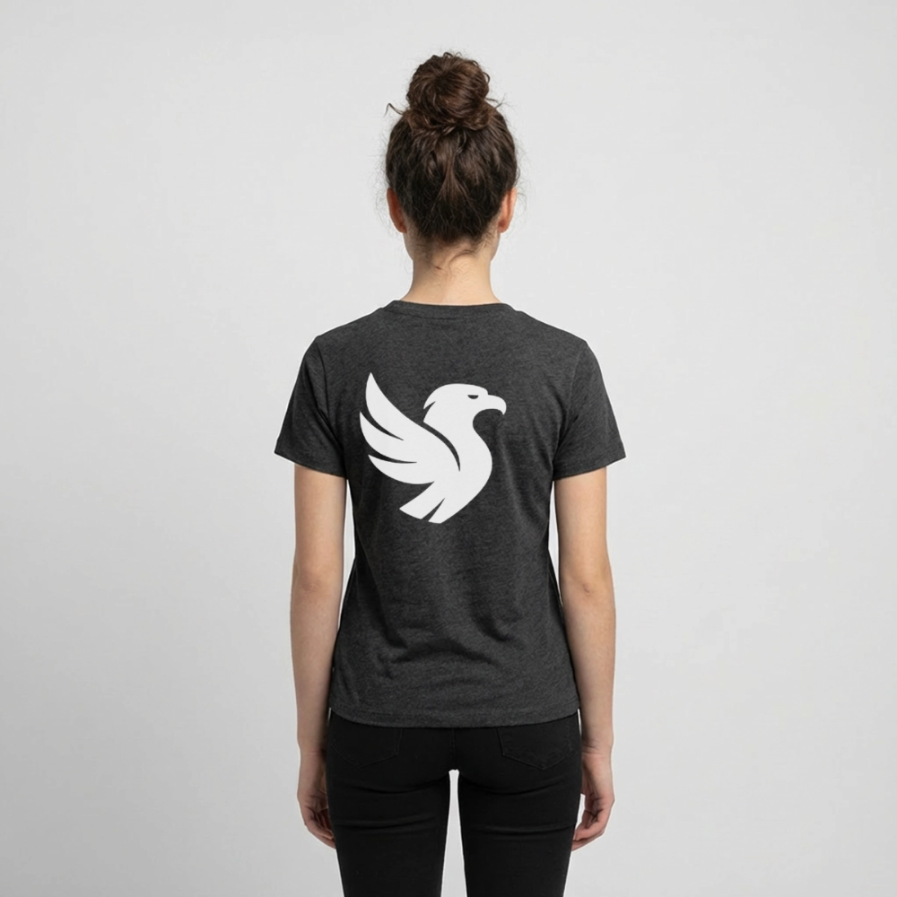 "Big Bird" Backprint Tee - Anthrazit meliert