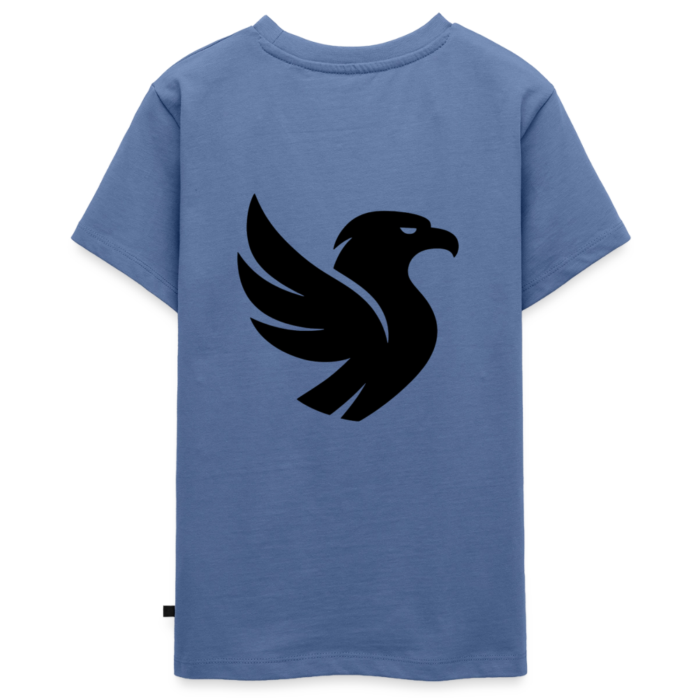 "Big Bird" Backprint Tee - Taubenblau