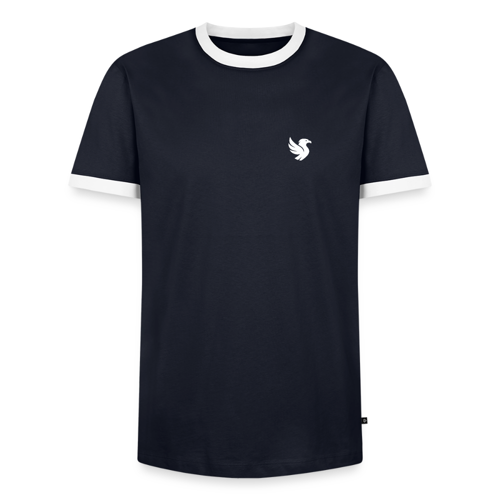 Velmont Ringer Tee (Ivory) - Navy/Weiß 