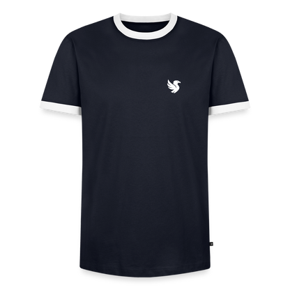 Velmont Ringer Tee (Ivory) - Navy/Weiß 