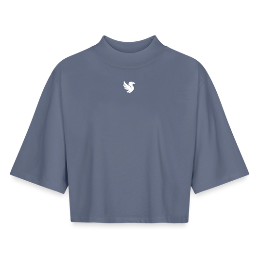 Boxy Cropped (Ivory) - Blaugrau