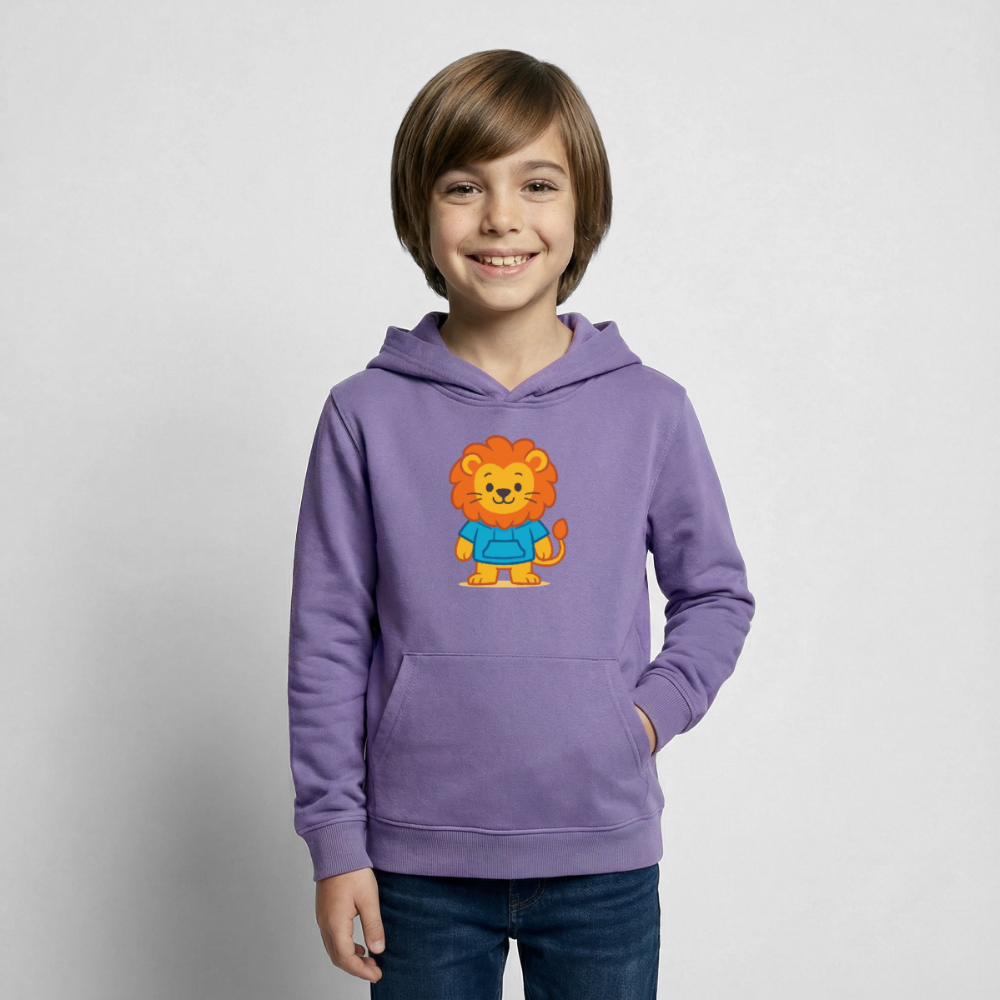 Lion Kids Hoodie - Lavendel