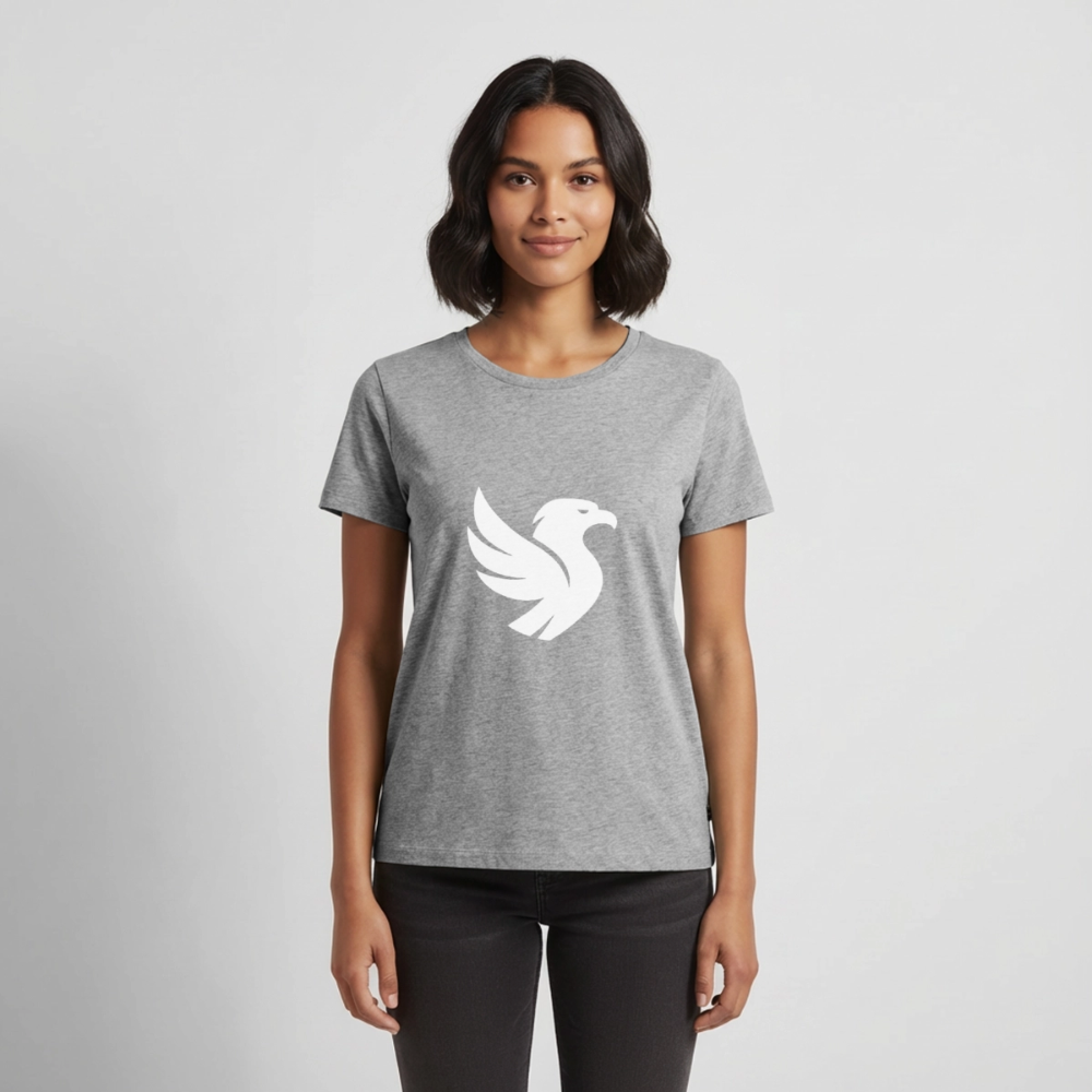 L’Aigle Statement Tee (Ivory) - Grau meliert