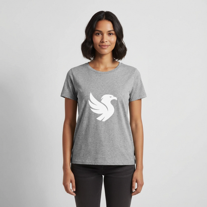 L’Aigle Statement Tee (Ivory) - Grau meliert