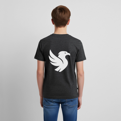 "Big Bird" Backprint Tee - Anthrazit meliert