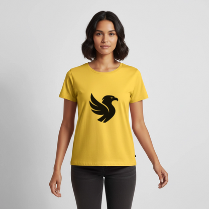 L’Aigle Statement Tee (Onyx) - Sonnengelb