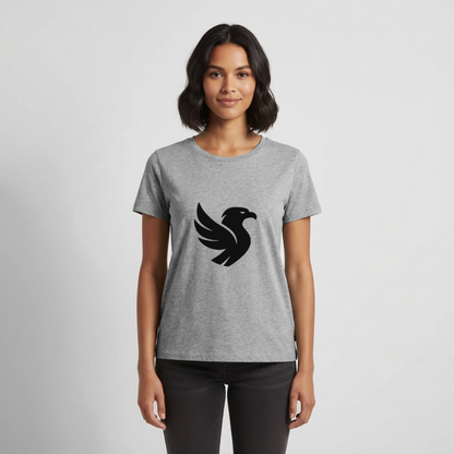 L’Aigle Statement Tee (Onyx) - Grau meliert