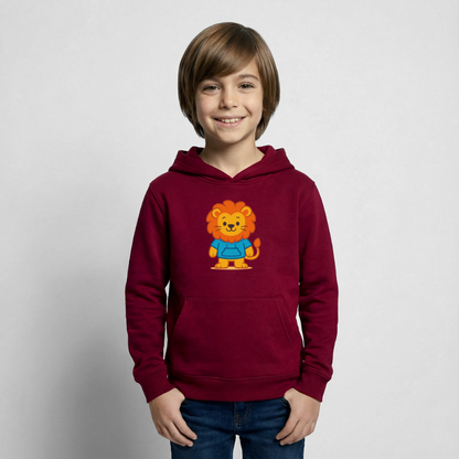 Lion Kids Hoodie - Bordeaux
