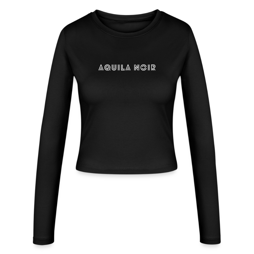 Aura Cropped LS (Ivory) - Schwarz