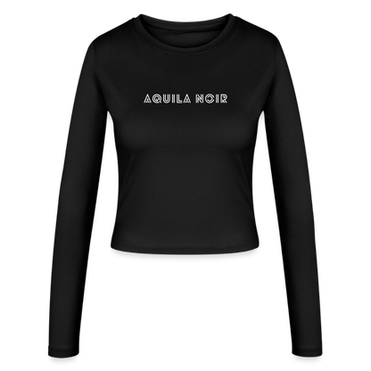 Aura Cropped LS (Ivory) - Schwarz