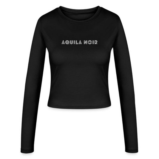 Aura Cropped LS (Ivory) - Schwarz
