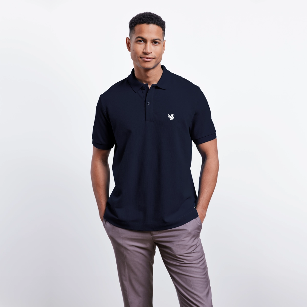 Omnia Piqué Polo (Ivory) - Navy