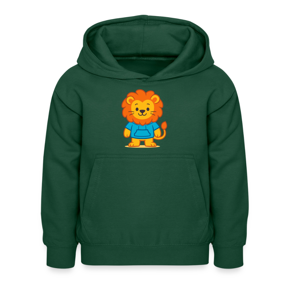 Lion Kids Hoodie - Flaschengrün