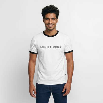 Aquila Noir "Signature" Ringer Tee (Onyx) - Weiß/Schwarz