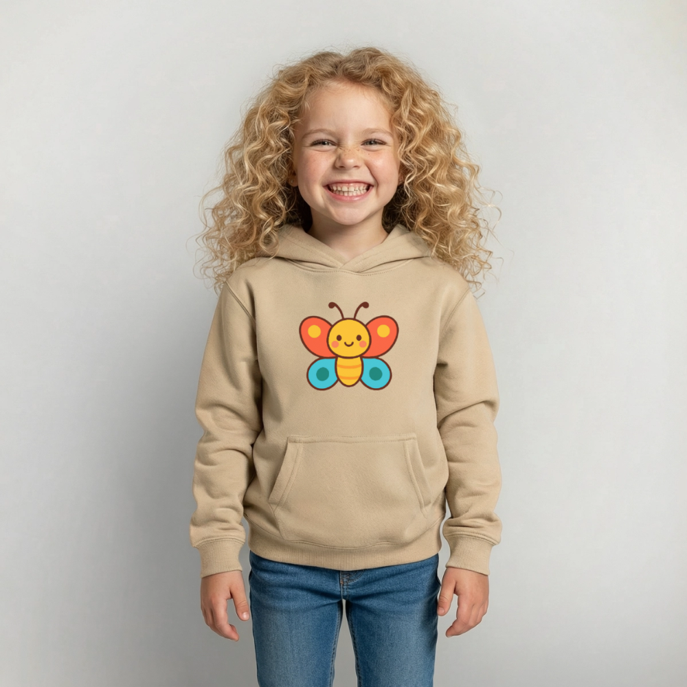 Butterfly Kids Hoodie - Sand