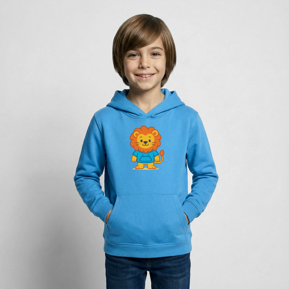 Lion Kids Hoodie - Meeresblau