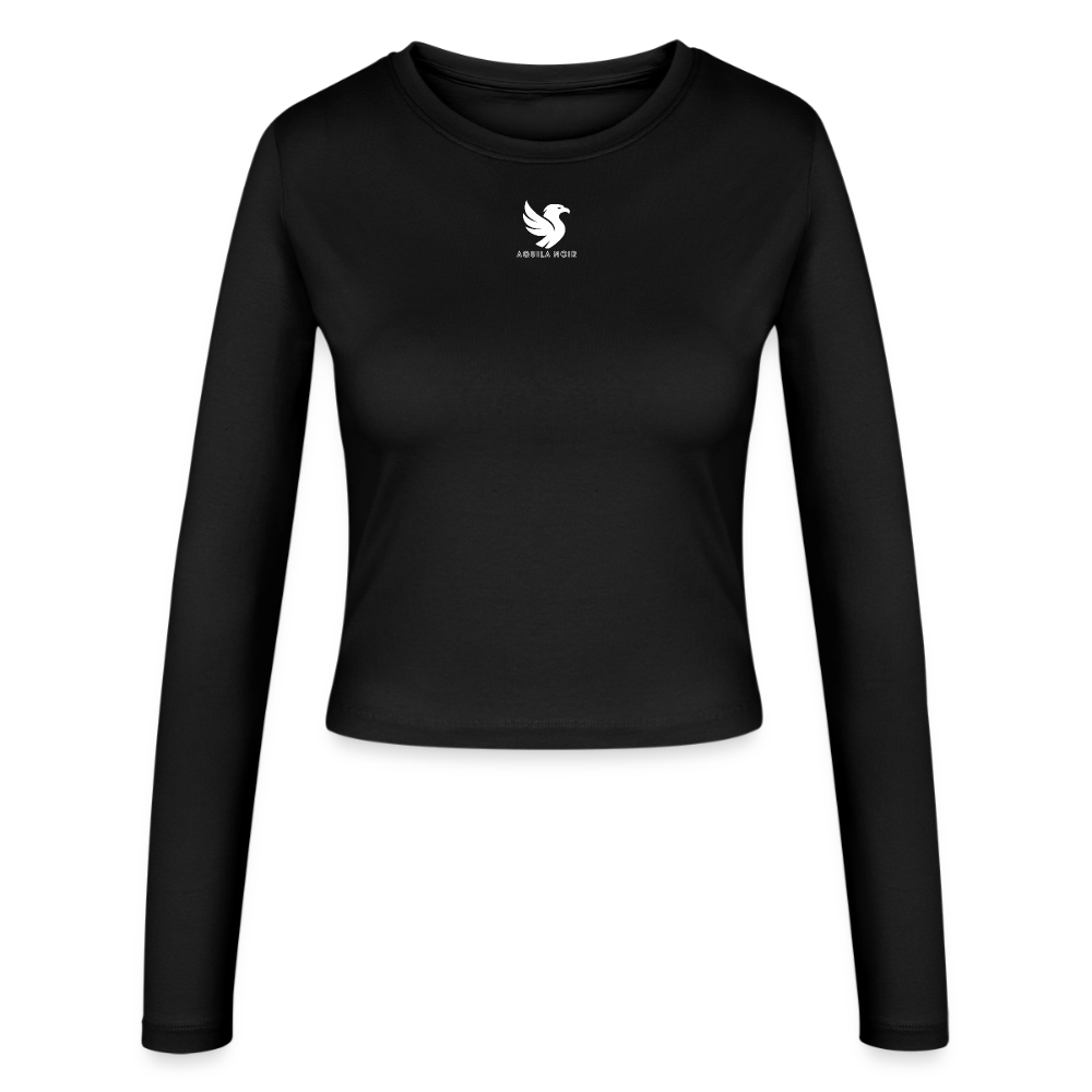 Sculpt Cropped LS (Ivory) - Schwarz