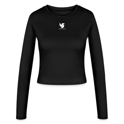 Sculpt Cropped LS (Ivory) - Schwarz
