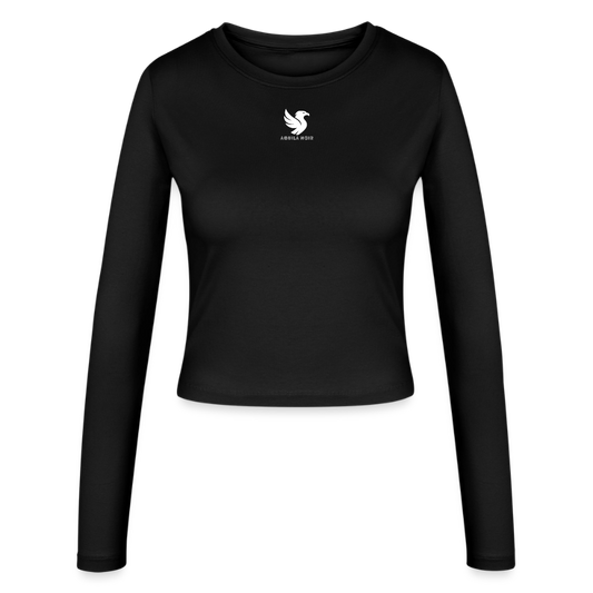 Sculpt Cropped LS (Ivory) - Schwarz