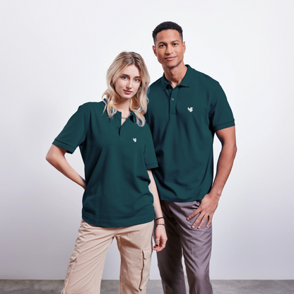 Omnia Piqué Polo (Ivory) - Dunkles Petrol