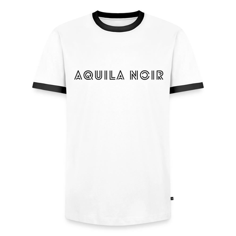 Aquila Noir "Signature" Ringer Tee (Onyx) - Weiß/Schwarz