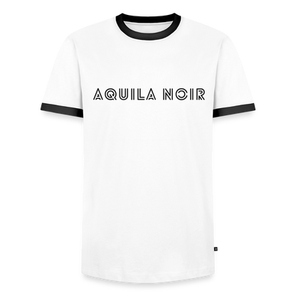 Aquila Noir "Signature" Ringer Tee (Onyx) - Weiß/Schwarz