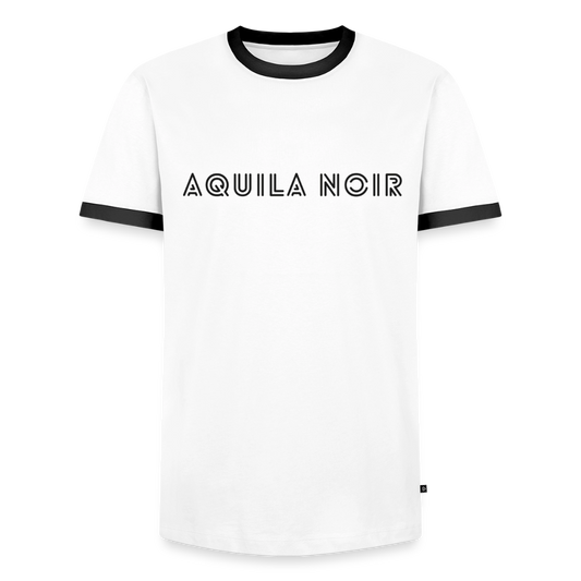 Aquila Noir "Signature" Ringer Tee (Onyx) - Weiß/Schwarz
