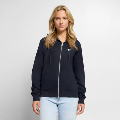 Maison Zip Hoodie (Ivory) - Navy