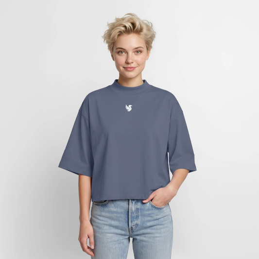 Boxy Cropped (Ivory) - Blaugrau