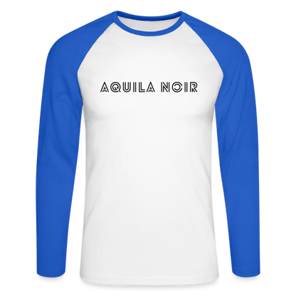 Vintage Baseball Longsleeve (Onyx) - Weiß/Royalblau