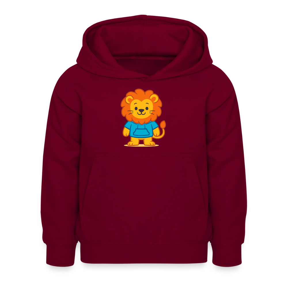Lion Kids Hoodie - Bordeaux