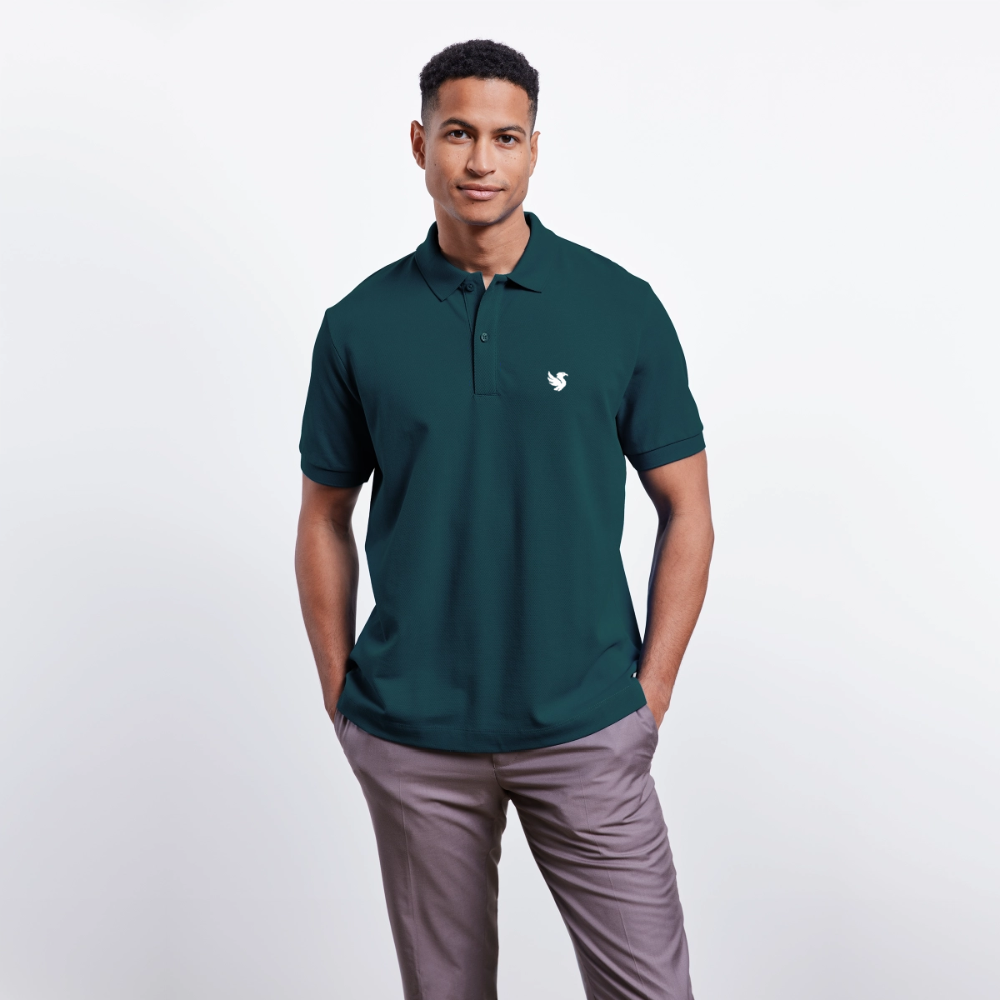 Omnia Piqué Polo (Ivory) - Dunkles Petrol