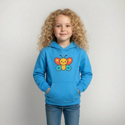 Butterfly Kids Hoodie - Meeresblau
