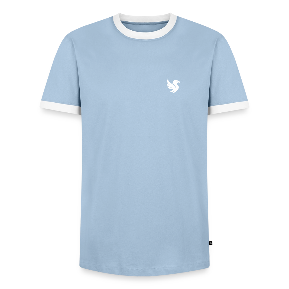 Velmont Ringer Tee (Ivory) - Hellblau/Weiß 