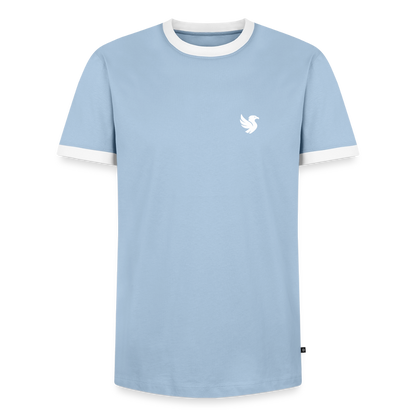 Velmont Ringer Tee (Ivory) - Hellblau/Weiß 