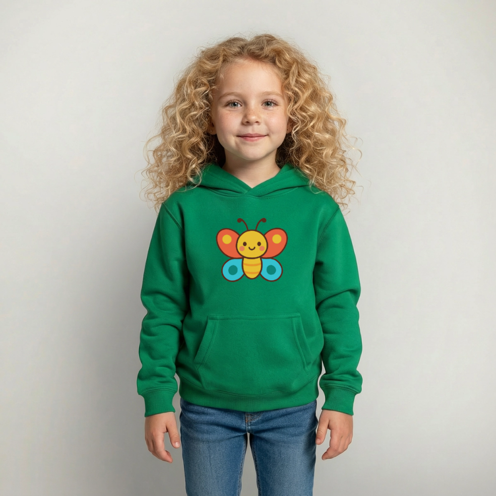 Butterfly Kids Hoodie - Kelly Green