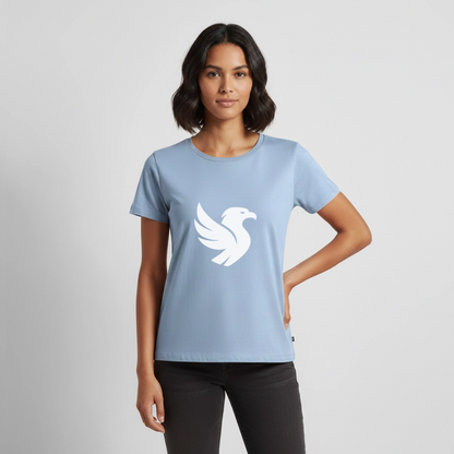 L’Aigle Statement Tee (Ivory) - Hellblau