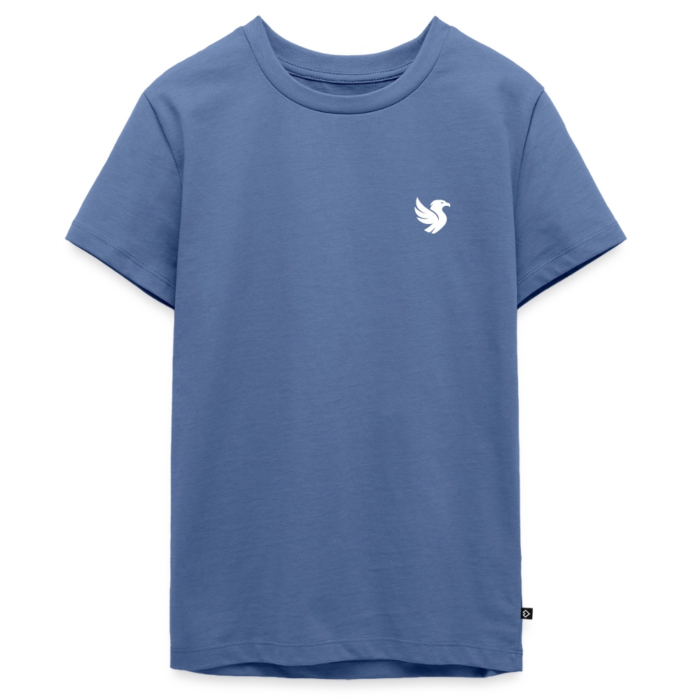 "Essential" Tee (Ivory) - Taubenblau