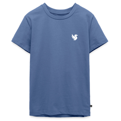 "Essential" Tee (Ivory) - Taubenblau