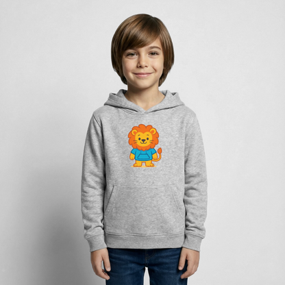 Lion Kids Hoodie - Hellgrau meliert