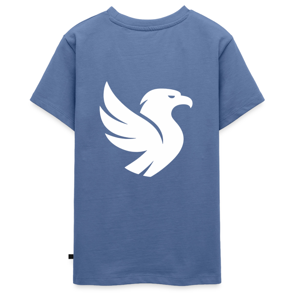 "Big Bird" Backprint Tee - Taubenblau