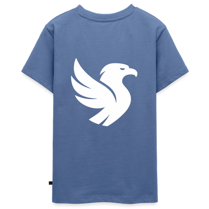 "Big Bird" Backprint Tee - Taubenblau
