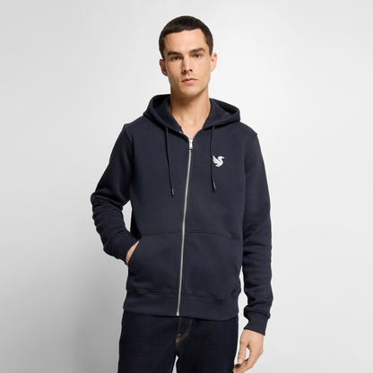 Maison Zip Hoodie (Ivory) - Navy