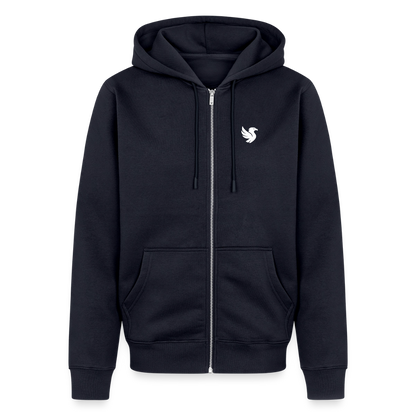 Maison Zip Hoodie (Ivory) - Navy