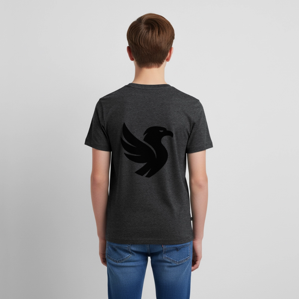 "Big Bird" Backprint Tee - Anthrazit meliert