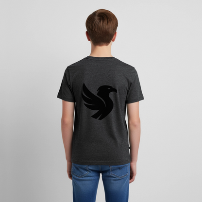 "Big Bird" Backprint Tee - Anthrazit meliert