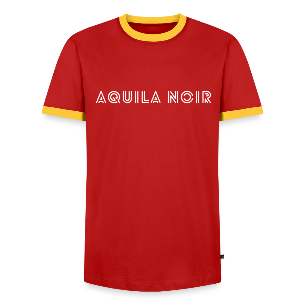 Aquila Noir "Signature" Ringer Tee (Ivory) - Rot/Gelb 